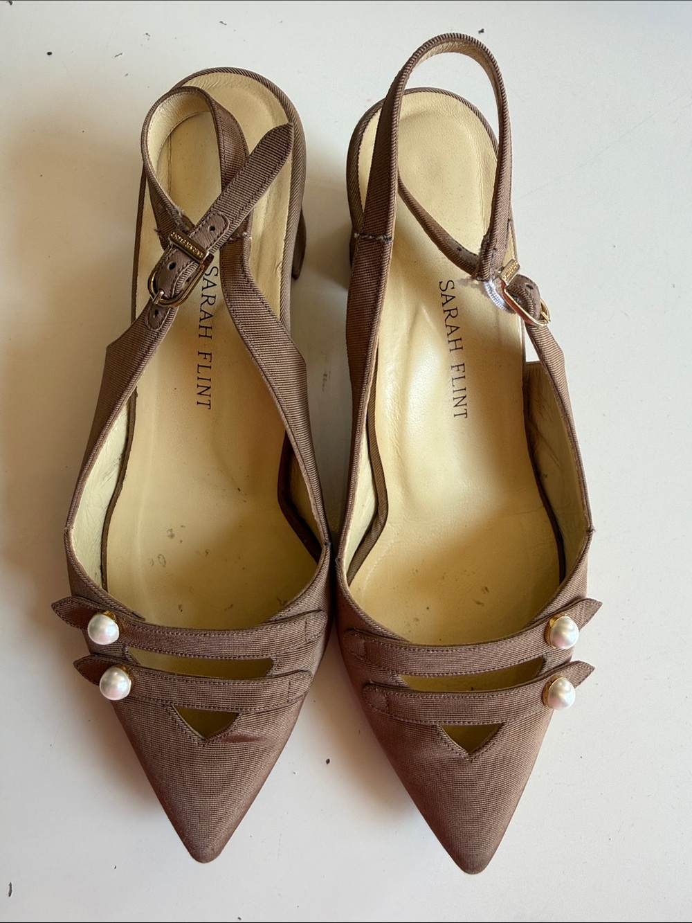 Sarah Clint Parker sling back size 37.5/ 7.5